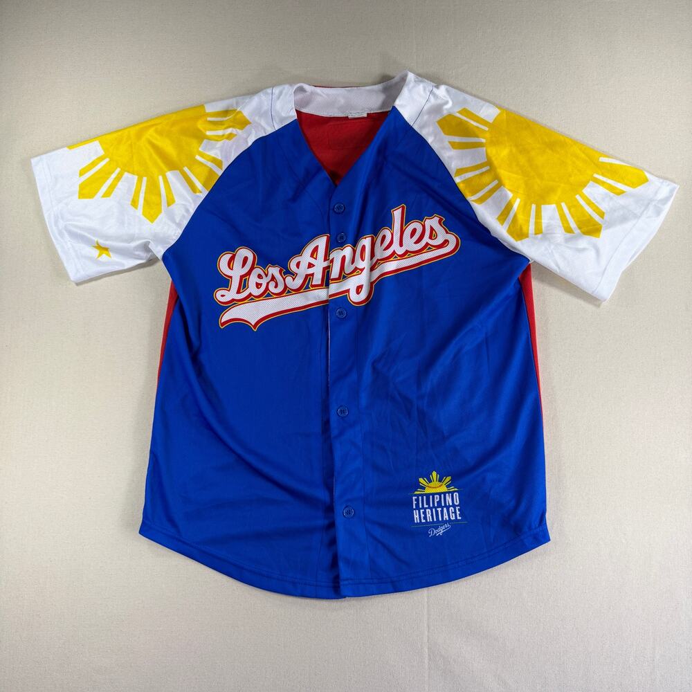 Unisex LA Dodgers Filipino Heritage Night Giveaway Jersey Adult M Blue Red